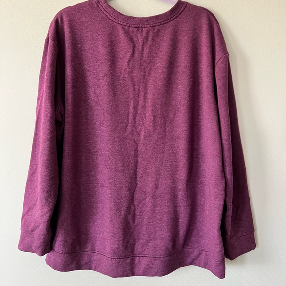 Orvis Heathered Purple Crewneck Top - Picture 2 of 3